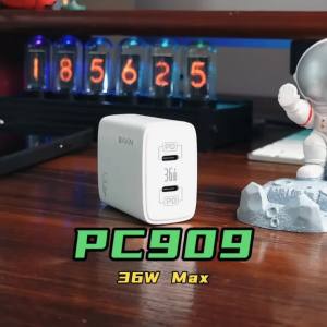 BAVIN PC909 36W Fast Charging Adaptor 3.0 Supports Charging Dual USB-C Port QC for Laptop & iPh 17 Series
