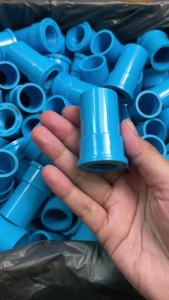 PVC 10 ตัว 1/2 นิ้ว หรือ 4 หุน ต่อเกื่อกลียว PVC ฟ้า มาตรฐาน สวมและส่ง