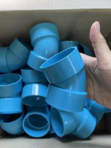PVC ข้องอบางเกษตร 45 องศา ขนาด 2 นิ้ว ข้องอบางเกษตร 8.5mm. ใช้สวมท่อ PVC ฟ้า มาตรฐานทั่วไป พร้อมส่งจากโรงงาน