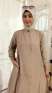 GAMIS ERUFAH MOCCA GAMIS POLO LINEN TERBARU || SANDRIA MAXY || LEBARAN 2024 DRESETERA