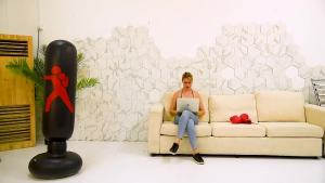 160cm Inflatable Sandbag Adult Children Boxing Punch Kicking PVC Free Standing Punching Bag Boxing Cardio Kickboxing Boxing Bag For Sale Boxing Bag With Gloves - Lazada