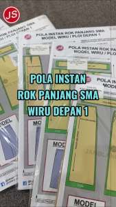 Pola Instan Rok Panjang SMA Wiru Depan 1 [ Pola Baju Jamblang Studio ]