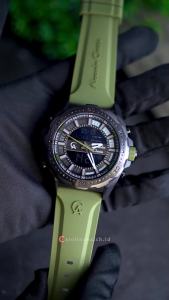 Jam Tangan Pria Alexandre Christie Digi AC 9370 MHRIPBAGN Digital Analog Dial Green Rubber Strap