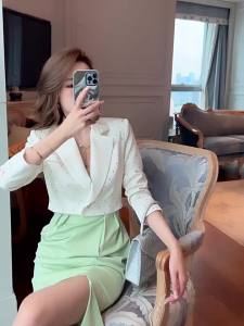 ZY.HT EraVogue set đồ 2 mảnh tay phồng + váy đuôi cá Váy nữ Đỏ Hoa Váy voan Váy Hiso Váy gợi cảm 50033