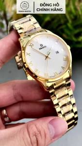 Đồng Hồ Nam Chính Hãng DRACO D24-EN011 Kính Sapphire Chống Trầy Chống Nước Dây Kim Loại Fullbox - Vàng