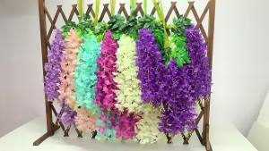 【12pcs】110cm Artificial Fake Wisteria Vine Home Party Wedding Decoration High End Flowers String
