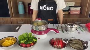 【Buy 1 get 1 free】1.5L Mini Stainless Steel Grade Multi Cooker With Steamer Electric Frying Pan pot