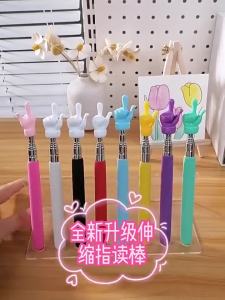 Teaching Pointer Stick Telescopic Finger Shape Reading Guide Pointer Preschool Teaching Tools Educational Learning Toys For Children