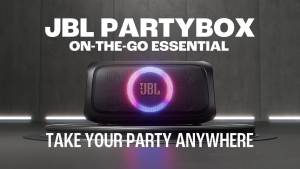 JBL PartyBox On-The-Go Essential Portable Party Speaker 100W With Built-In Lights And 2X Wireless Microphone