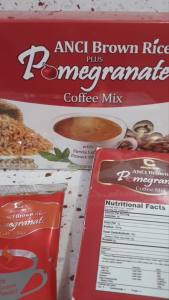 Five Boxes Authentic Brown Rice Coffee Plus Pomegranate Mix Organic Coffee Instant Drinks FDA and Halal Natural Ingredients for Men Women and Young Digestive Health Benefits