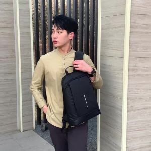 Techdoo Tas Ransel Laptop Formal Pria Tas Punggung Pria Outdoor Tas Sekolah Kuliah Kerja TR437