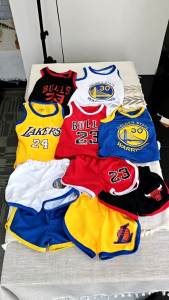 0-5years Jersey For Kids Basketball Jersey Kids Baby Sleeveless Set Comfortable and Breathable Summer Set 90-110CM