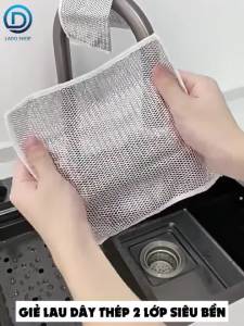 Khăn Lau Nhà Bếp Bằng Vải Lưới Sợi Kim Loại Đa Năng Tiện Dụng
