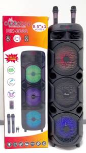MYHYPERGEAR portable party wireless speaker Portable Bluetooth Karaoke Speaker with Wireless MIC and AUX USB/ SD Card FM Radio Wireless Bluetooth Speaker 3D