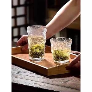 Cốc thủy tinh vân sóng nước - Decor quán cafe chụp hình đồ ăn đựng đồ uống-ESTLA