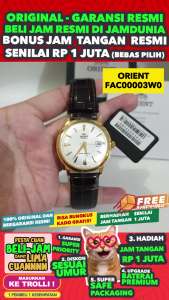 Jam Tangan Orient Original - Jam Orient FAC00003W0 Jam Tangan Orient FAC 00003W0 Men LA - Coklat - Kulit - Jamdunia / Jam dunia JD18
