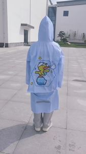 Rain Coat for Boys Girls 4-12 Years Old Raincoat for Kids Waterproof Cartoon Student Backpack Raincoat PVC Waterproof School Travel Full Body Kids TPU Soft Poncho