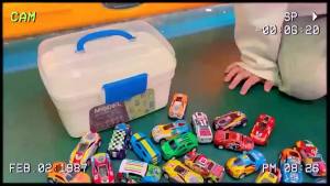 Pull Back Car Playsets with Storage Box Mini Die-Cast Alloy Race Cars