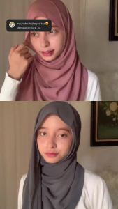 EmmaQueen - Jilbab Pashmina Ceruty Lessa Shawl Babydoll Premium 175cm x 70cm Tepi Jahit