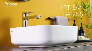 Rubine x sgPlumbMart SQ 45 Countertop Ceramic Basin 450x450x140mm Toilet Bathroom Basin Table Top Basin