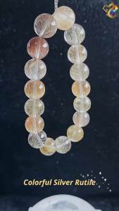 Collection Grade Old Mine Rare Colorful Silver Rutile Bracelet