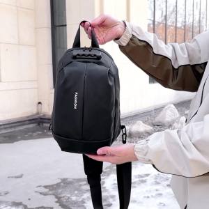 Techdoo Tas Selempang Pria Pinlock Anti Maling Sling Bag Cowok Casual Tas Pria Trendy TS735