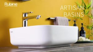 Rubine x sgPlumbMart SQ 30 Countertop Ceramic Basin 300x300x130mm Toilet Bathroom Basin Table Top Basin