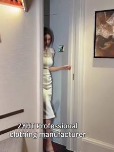 ZYHT EraVogue Váy nữ Váy trắng Váy sườn xám Váy tay phồng Váy công sở váy cao cấp váy cổ điển váy sự kiện váy dự tiệc váy dạ hội 21175