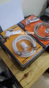 Jet Shower Toilet Shower Jet Washer Bidet Cebok Kloset Closet WC Putih Chrome Set Semprot