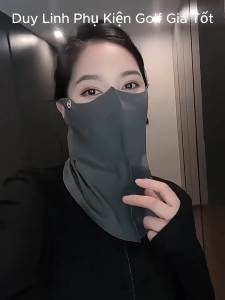 "khẩu trang chống nắng mùa hè cho nam nữ golfer chất liệu lụa bắng thoáng khí chống tia cực tím bảo vệ da mặt cổ khi chơi golfer và các môn thể thao ngoài trời"