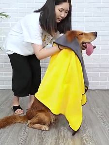 Pet Bath Towel Soft Microfiber Strong Absorbing Water Quick-drying for Cat and Dog