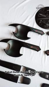Set Outer Cover Door Handle & Tank Cover Mobil All New Rush GR SPORT 2018 - 2023 Hitam