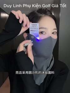 khẩu trang chống nắng mùa hè cho nam nữ golfer chất liệu lụa bắng thoáng khí chống tia cực tím bảo vệ da mặt cổ khi chơi golfer và các môn thể thao ngoài trời