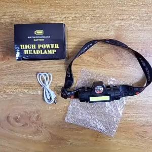 ไฟฉายคาดหัว ไฟพกพา แบตเตอรี่ในตัว มีสาย USB ไฟสว่างมาก สินค้าพร้อมส่งในไทย