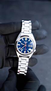 Jam Tangan Pria Seiko 5 Sports SRPK87K1 SNXS Automatic Blue Dial Stainless Steel Band