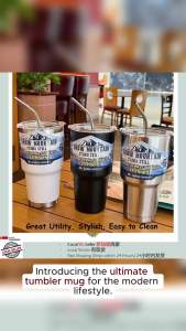 900ml Vacuum Insulated Tumbler Stainless Steel | Keeps Drinks Hot 6H / Cold 10H | Double-Walled Mug for Coffee Tea Travel Camping