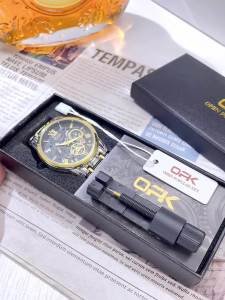 OPK Jam Tangan Pria Anti Air Orii Import Fashion 2024 Original Besi Tahan Karat Stainless Steel Quartz Men Watches Jam Tangan Cowok