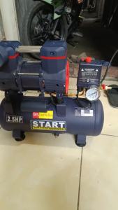 Máy nén khí 12 lít Đài Loan giảm âm không dầu  START 1225ST  nạp khí siêu nhanh  bảo hành 12 tháng