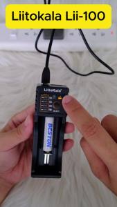 1ปี Power Bank เครื่องชาร์จถ่าน Liitokala Lii-100 มีไฟบอก ปริมาณ 10,000 mAh และรับประกันความปลอดภัย