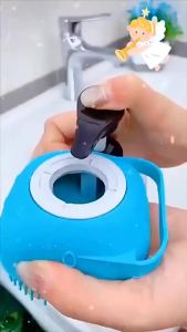 SK-C284 Spons Mandi Shower Brush / Sikat Mandi Silikon Dispenser Sabun Mandi Portable / Sikat Badan