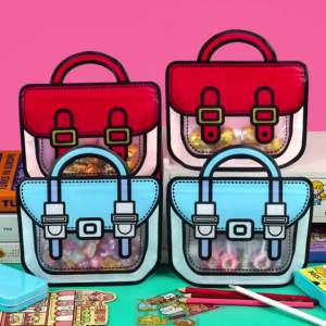 MD-C1094 Plastik Bingkisan Ziplock Motif Tas Ransel / Goodie Bag Birthday 3D Plastik Souvenir Ultah