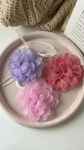 สร้อยคอโชคเกอร์ ลูกไม้ ดอกไม้ ผ้าฟู สำหรับผู้หญิง อินเท รนด์ เรียบหรู ยาว เชือกผูกคอ