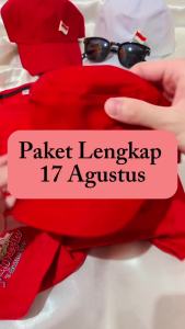 PAKET LENGKAP SETELAN + TOPI BROS ANAK 17 AGUSTUS KEMERDEKAAN INDONESIA SETELAN MERAH PUTIH HUT RI