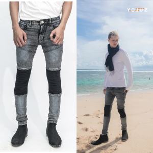 YOJUZ - O Biker Acid Ash Grey (Celana Panjang Jeans) (Skinny Jeans)