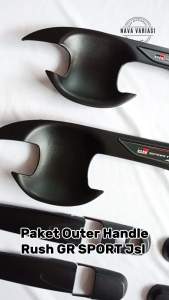 Set Outer Cover Door Handle Mobil All New Rush GR SPORT 2018 - 2023 Hitam