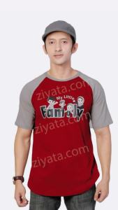 BAJU KAOS JUMBO PRIA ZIYATA ZTL 01 MAN / KAOS REGLAN JUMBO SIZE ZIYATA KAOS SARIMBIT KELUARGA