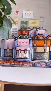 BW-C1094 Plastik Bingkisan Ziplock Motif Tas Ransel / Goodie Bag Birthday 3D Plastik Souvenir Ultah