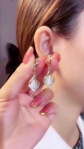 🔥🔥Roman Holiday Angel Tears Earrings Light Luxury Water-drop Shaped Earrings High-end Earrings Female
