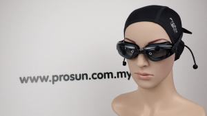 Prosun Silicone Swim Swimming Goggles with Conjoined Earplugs for Adults Diving Water Sports (Z 48 - Black)