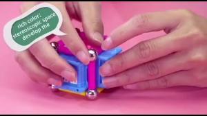 Mainan Anak Edukasi Magnetic Montessori Bongkar Pasang Building Block Tiles 3D Magnet Balok Mini